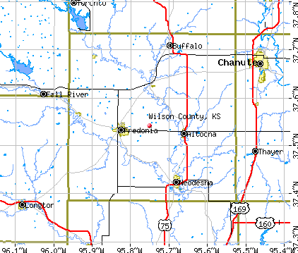 Wilson County, KS map