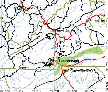 Bell County, KY map