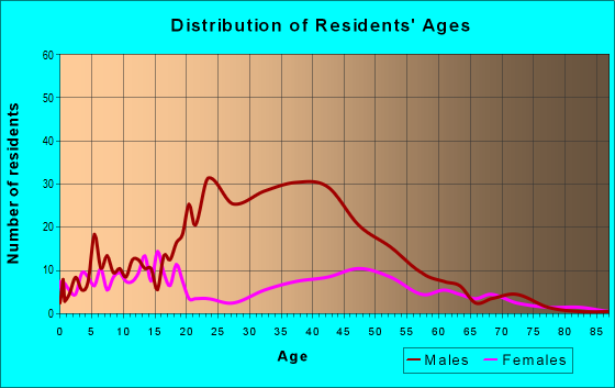 Age and Sex of Residents in zip code 02071