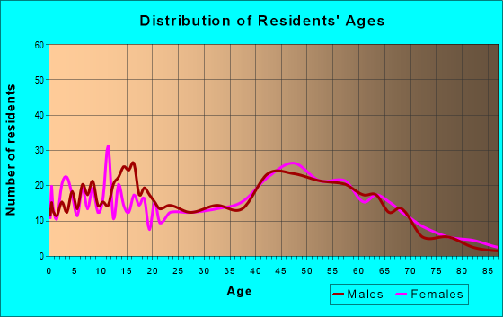 Age and Sex of Residents in zip code 02804