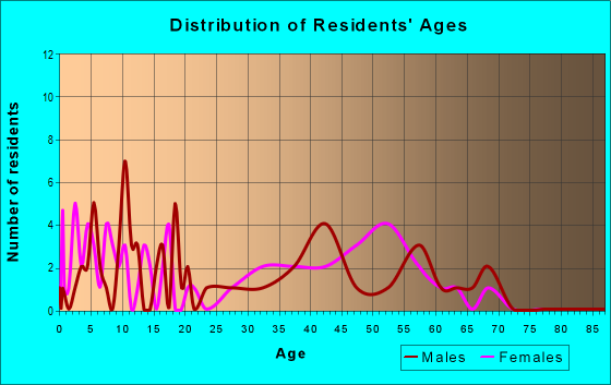 Age and Sex of Residents in zip code 02875