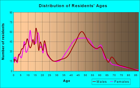 Age and Sex of Residents in zip code 03036