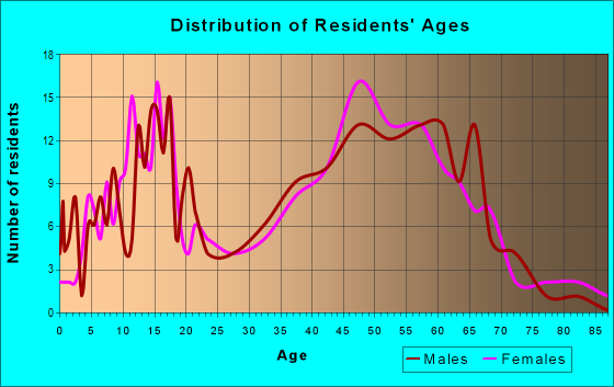 Age and Sex of Residents in zip code 03084