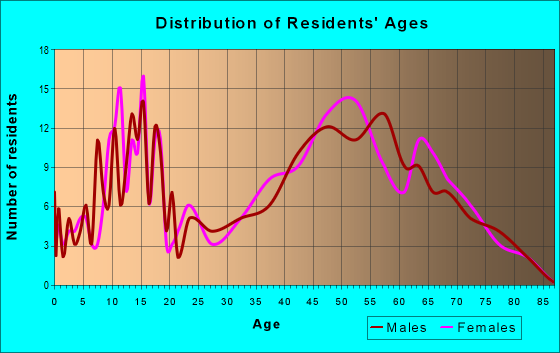 Age and Sex of Residents in zip code 03287