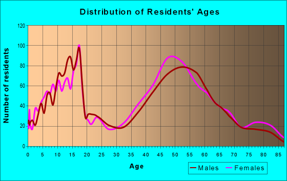 Age and Sex of Residents in zip code 03304