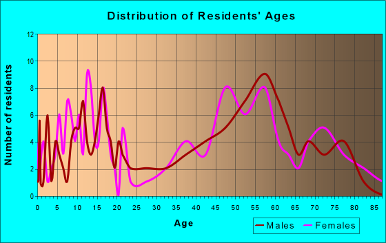 Age and Sex of Residents in zip code 03771