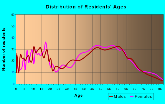 Age and Sex of Residents in zip code 03809