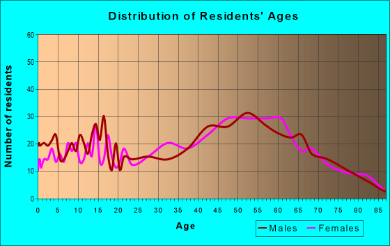 Age and Sex of Residents in zip code 03813