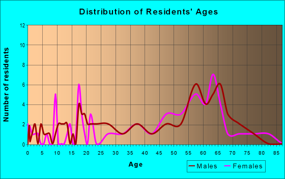 Age and Sex of Residents in zip code 03832