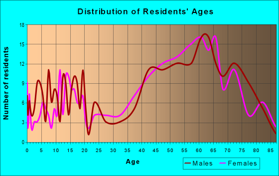 Age and Sex of Residents in zip code 03836