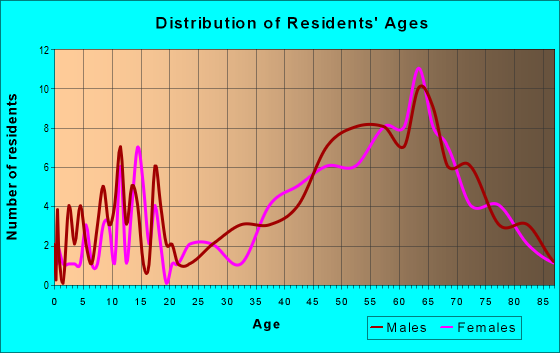 Age and Sex of Residents in zip code 03846