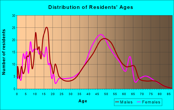 Age and Sex of Residents in zip code 03856