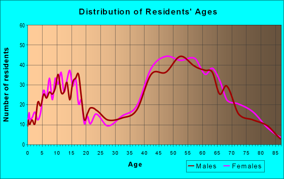 Age and Sex of Residents in zip code 03862