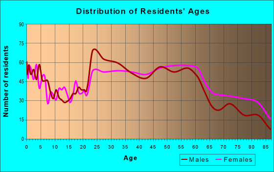 Age and Sex of Residents in zip code 03904