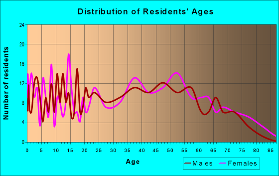 Age and Sex of Residents in zip code 04411
