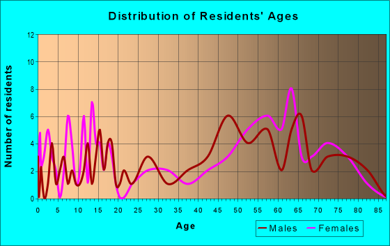 Age and Sex of Residents in zip code 04848
