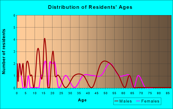 Age and Sex of Residents in zip code 05825