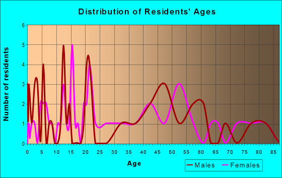 Age and Sex of Residents in zip code 05904