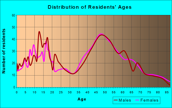 Age and Sex of Residents in zip code 07832