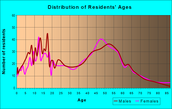 Age and Sex of Residents in zip code 07838