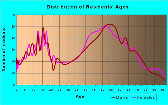 Age and Sex of Residents in zip code 07848