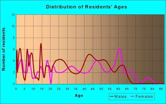 Age and Sex of Residents in zip code 08023