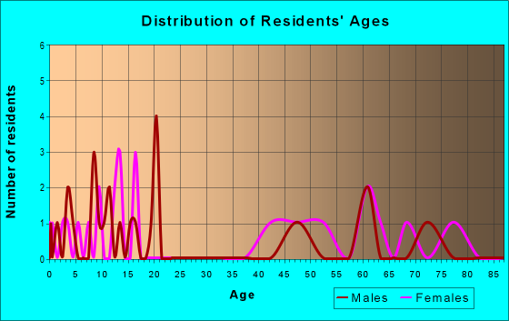Age and Sex of Residents in zip code 08038