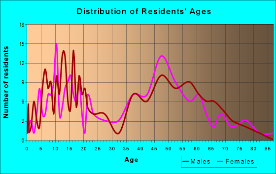 Age and Sex of Residents in zip code 08041