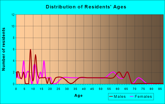 Age and Sex of Residents in zip code 08072