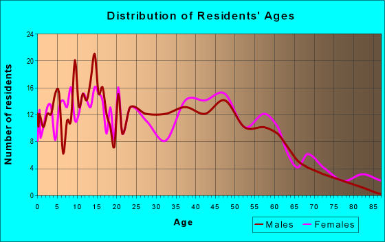 Age and Sex of Residents in zip code 08326