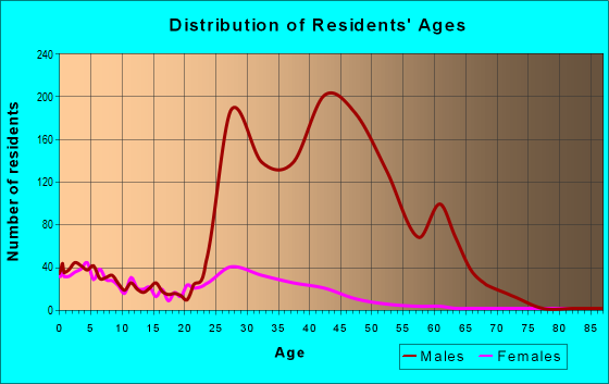 Age and Sex of Residents in zip code 08640
