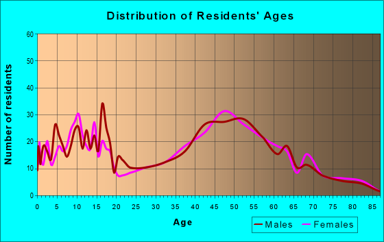 Age and Sex of Residents in zip code 08804