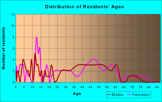 Age and Sex of Residents in zip code 08821
