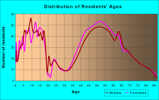 Age and Sex of Residents in zip code 10576