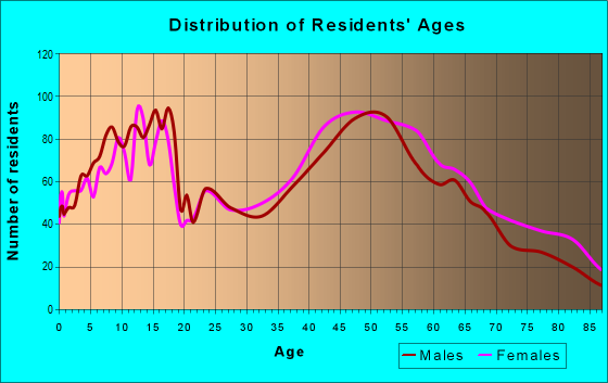 Age and Sex of Residents in zip code 11596