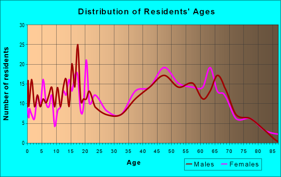Age and Sex of Residents in zip code 11941