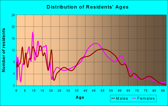 Age and Sex of Residents in zip code 11972