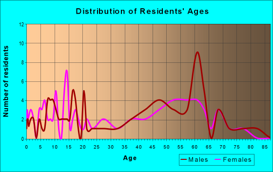 Age and Sex of Residents in zip code 12017