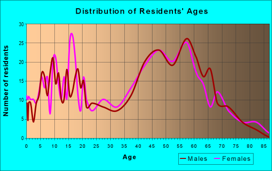 Age and Sex of Residents in zip code 12056
