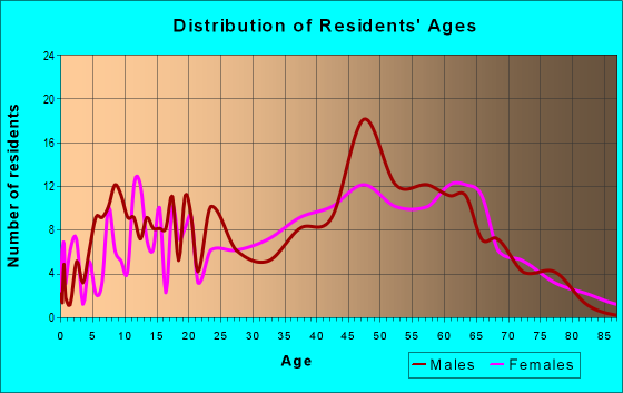 Age and Sex of Residents in zip code 12125