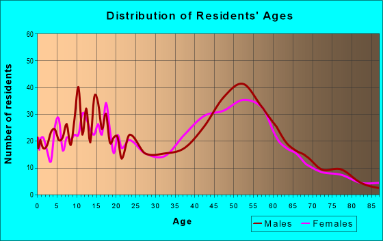 Age and Sex of Residents in zip code 12531