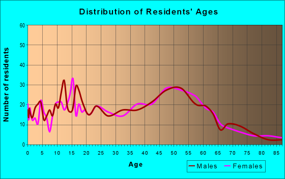 Age and Sex of Residents in zip code 12547