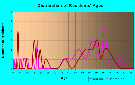 Age and Sex of Residents in zip code 12844