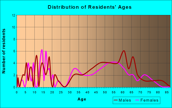 Age and Sex of Residents in zip code 12969