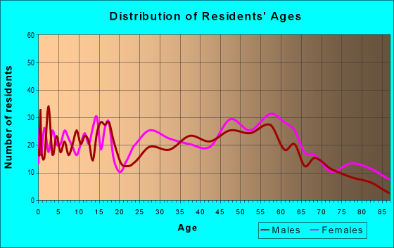 Age and Sex of Residents in zip code 13116