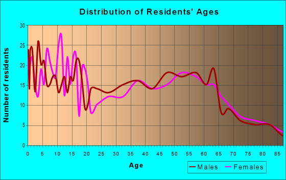 Age and Sex of Residents in zip code 13146