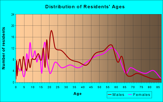 Age and Sex of Residents in zip code 13147