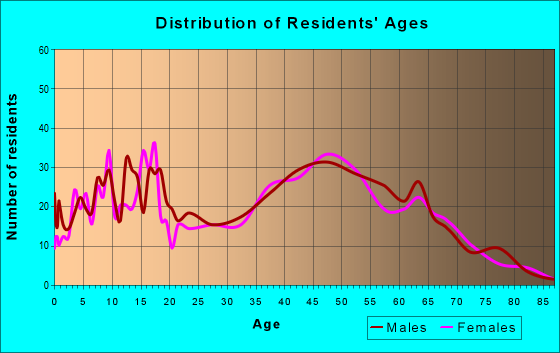 Age and Sex of Residents in zip code 13167