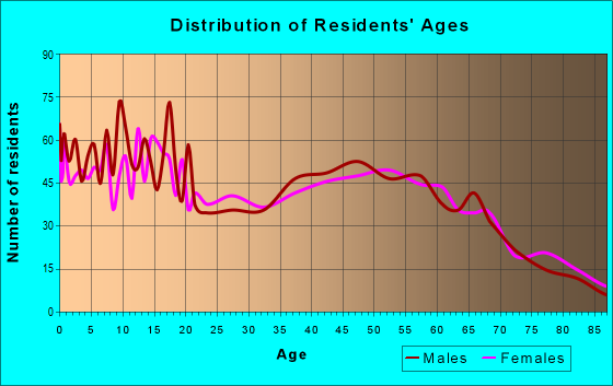 Age and Sex of Residents in zip code 13339