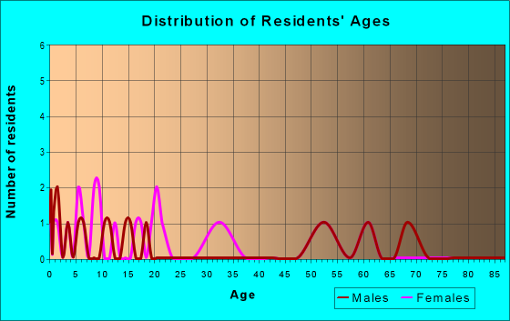 Age and Sex of Residents in zip code 13341
